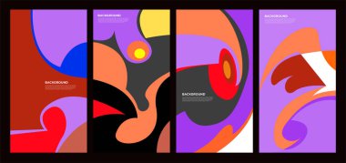 Yaz koleksiyonları için vektör renkli sıvı ve akışkan arkaplan