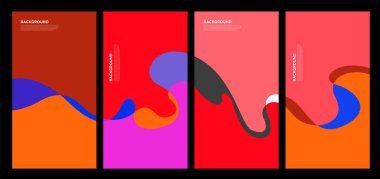 Yaz koleksiyonları için vektör renkli sıvı ve akışkan arkaplan