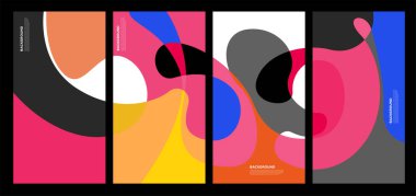 Yaz koleksiyonları için vektör renkli sıvı ve akışkan arkaplan