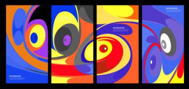 Yaz koleksiyonları için vektör renkli sıvı ve akışkan arkaplan