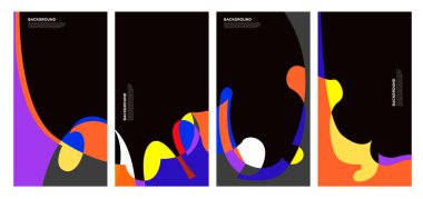 Yaz koleksiyonları için vektör renkli sıvı ve akışkan arkaplan