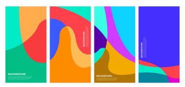 Yaz koleksiyonları için vektör renkli sıvı ve akışkan arkaplan