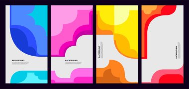 Yaz koleksiyonları için vektör renkli sıvı ve akışkan arkaplan