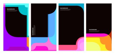 Yaz koleksiyonları için vektör renkli sıvı ve akışkan arkaplan