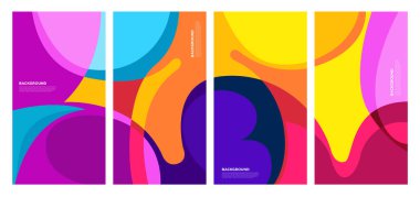 Yaz koleksiyonları için vektör renkli sıvı ve akışkan arkaplan