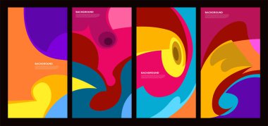 Yaz koleksiyonları için vektör renkli sıvı ve akışkan arkaplan