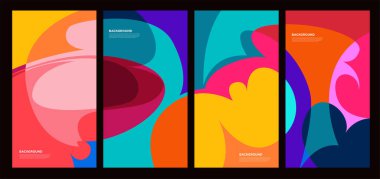 Yaz koleksiyonları için vektör renkli sıvı ve akışkan arkaplan