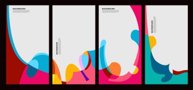 Yaz koleksiyonları için vektör renkli sıvı ve akışkan arkaplan