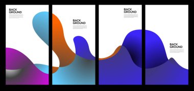 Yaz koleksiyonları için vektör renkli sıvı ve akışkan arkaplan