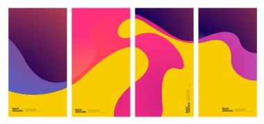 Yaz koleksiyonları için vektör renkli sıvı ve akışkan arkaplan