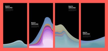 Yaz koleksiyonları için vektör renkli sıvı ve akışkan arkaplan