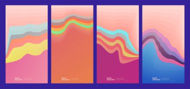 Yaz koleksiyonları için vektör renkli sıvı ve akışkan arkaplan