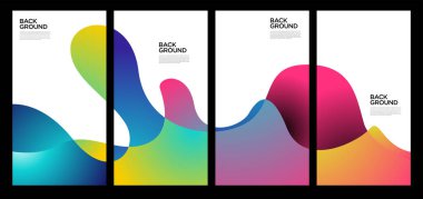 Yaz koleksiyonları için vektör renkli sıvı ve akışkan arkaplan