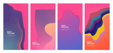 Yaz koleksiyonları için vektör renkli sıvı ve akışkan arkaplan