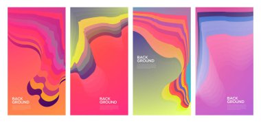 Yaz koleksiyonları için vektör renkli sıvı ve akışkan arkaplan