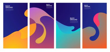 Yaz koleksiyonları için vektör renkli sıvı ve akışkan arkaplan