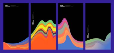 Yaz koleksiyonları için vektör renkli sıvı ve akışkan arkaplan