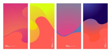 Yaz koleksiyonları için vektör renkli sıvı ve akışkan arkaplan