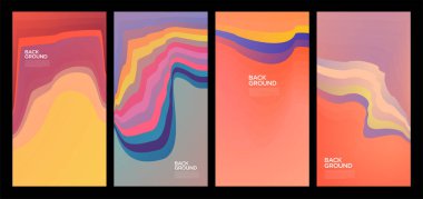 Yaz koleksiyonları için vektör renkli sıvı ve akışkan arkaplan