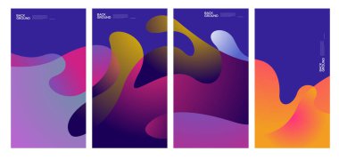 Yaz koleksiyonları için vektör renkli sıvı ve akışkan arkaplan