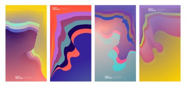 Yaz koleksiyonları için vektör renkli sıvı ve akışkan arkaplan