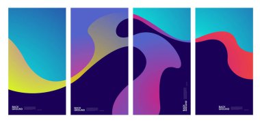 Yaz koleksiyonları için vektör renkli sıvı ve akışkan arkaplan