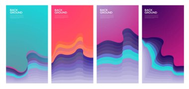 Yaz koleksiyonları için vektör renkli sıvı ve akışkan arkaplan