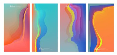 Yaz koleksiyonları için vektör renkli sıvı ve akışkan arkaplan
