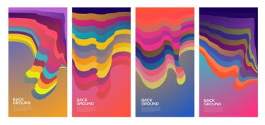 Yaz koleksiyonları için vektör renkli sıvı ve akışkan arkaplan