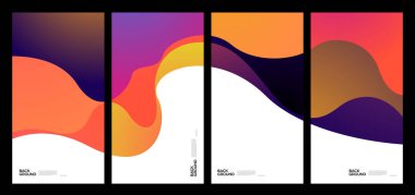 Yaz koleksiyonları için vektör renkli sıvı ve akışkan arkaplan