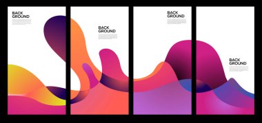 Yaz koleksiyonları için vektör renkli sıvı ve akışkan arkaplan