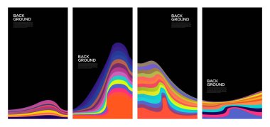 Yaz koleksiyonları için vektör renkli sıvı ve akışkan arkaplan