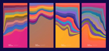 Yaz koleksiyonları için vektör renkli sıvı ve akışkan arkaplan