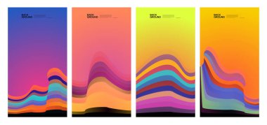 Yaz koleksiyonları için vektör renkli sıvı ve akışkan arkaplan