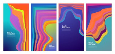 Yaz koleksiyonları için vektör renkli sıvı ve akışkan arkaplan