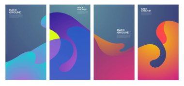 Yaz koleksiyonları için vektör renkli sıvı ve akışkan arkaplan