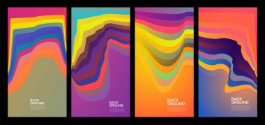 Yaz koleksiyonları için vektör renkli sıvı ve akışkan arkaplan