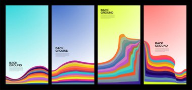 Yaz koleksiyonları için vektör renkli sıvı ve akışkan arkaplan