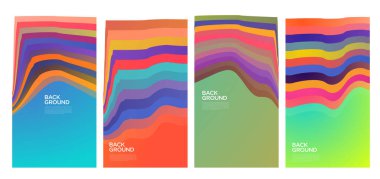 Yaz koleksiyonları için vektör renkli sıvı ve akışkan arkaplan