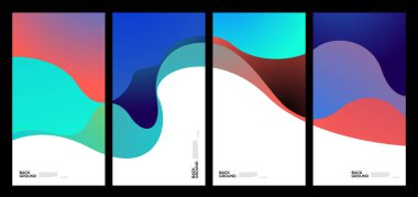 Yaz koleksiyonları için vektör renkli sıvı ve akışkan arkaplan