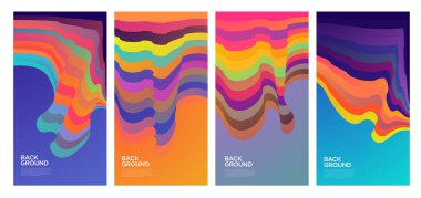 Yaz koleksiyonları için vektör renkli sıvı ve akışkan arkaplan