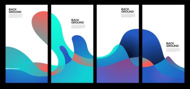 Yaz koleksiyonları için vektör renkli sıvı ve akışkan arkaplan