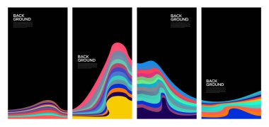 Yaz koleksiyonları için vektör renkli sıvı ve akışkan arkaplan