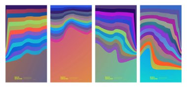 Yaz koleksiyonları için vektör renkli sıvı ve akışkan arkaplan