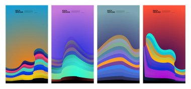 Yaz koleksiyonları için vektör renkli sıvı ve akışkan arkaplan