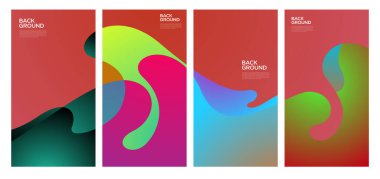 Yaz koleksiyonları için vektör renkli sıvı ve akışkan arkaplan