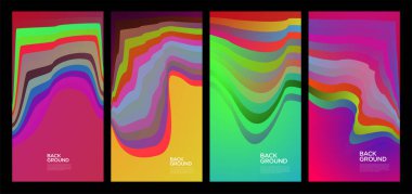 Yaz koleksiyonları için vektör renkli sıvı ve akışkan arkaplan