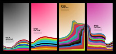 Yaz koleksiyonları için vektör renkli sıvı ve akışkan arkaplan