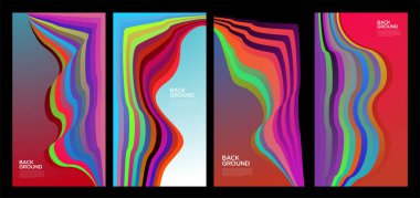 Yaz koleksiyonları için vektör renkli sıvı ve akışkan arkaplan