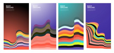 Yaz koleksiyonları için vektör renkli sıvı ve akışkan arkaplan